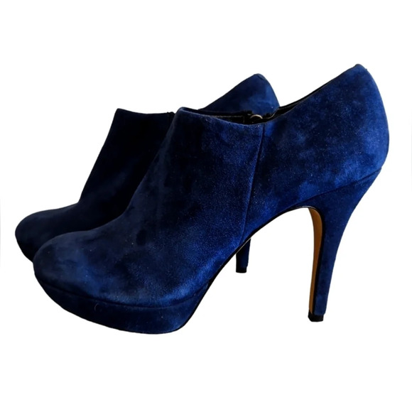 Vince Camuto Navy platform bootie ankle boot Elvin size 9.5 - Picture 3 of 7